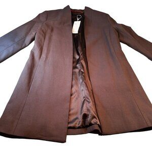 Eileen Fisher System Blazer Women Drapey Tencel Long Jacket Cardigan Open Front